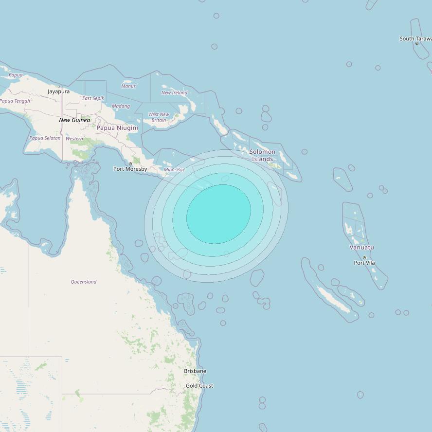Inmarsat-4F1 at 178&deg; E downlink L-band F1S045 User Spot beam coverage map