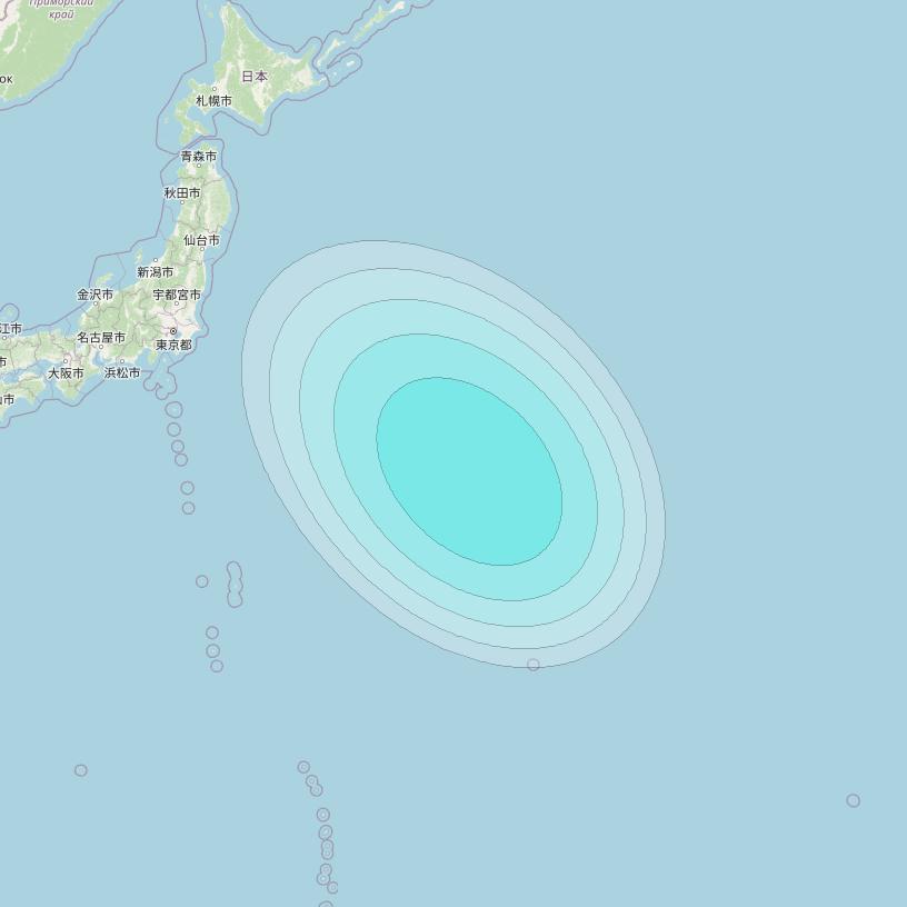 Inmarsat-4F1 at 178&deg; E downlink L-band F1S051 User Spot beam coverage map