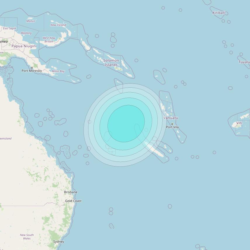 Inmarsat-4F1 at 178&deg; E downlink L-band F1S058 User Spot beam coverage map