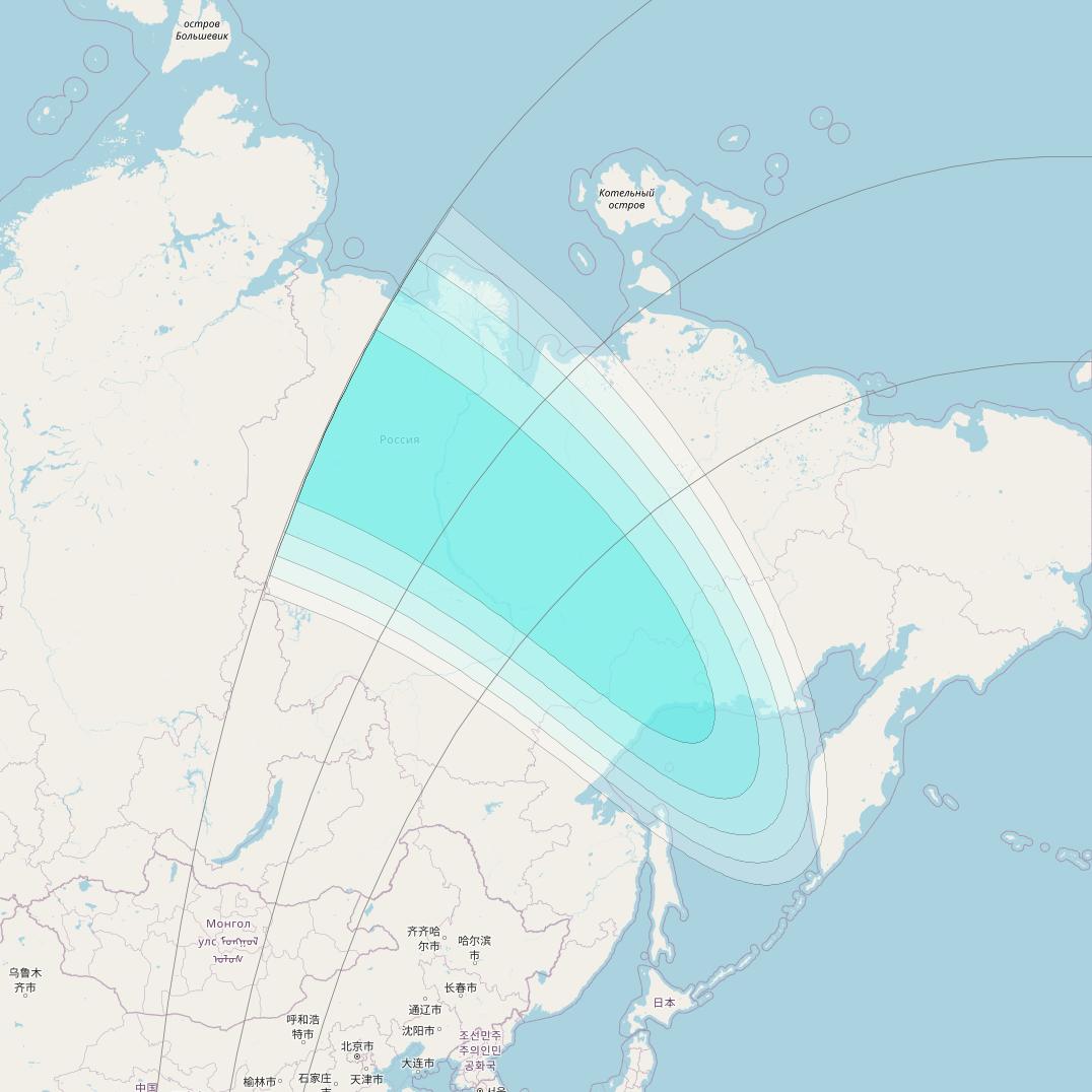 Inmarsat-4F1 at 178&deg; E downlink L-band F1S067 User Spot beam coverage map