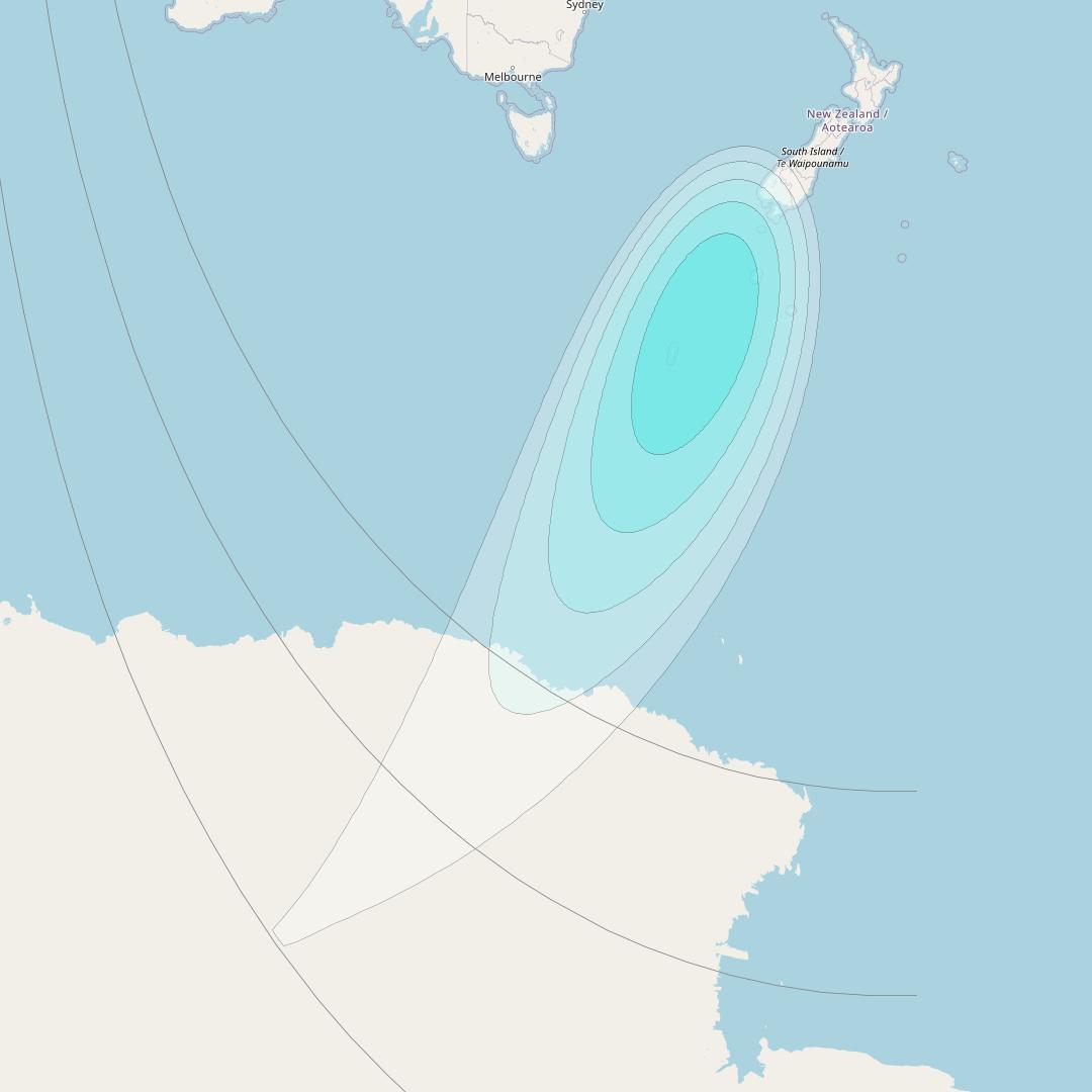Inmarsat-4F1 at 178&deg; E downlink L-band F1S069 User Spot beam coverage map