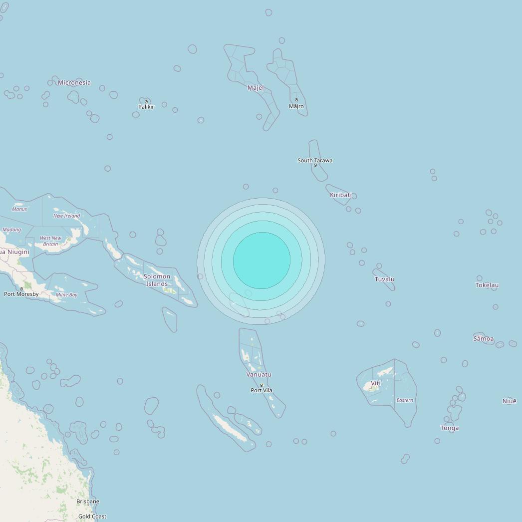 Inmarsat-4F1 at 178&deg; E downlink L-band F1S074 User Spot beam coverage map
