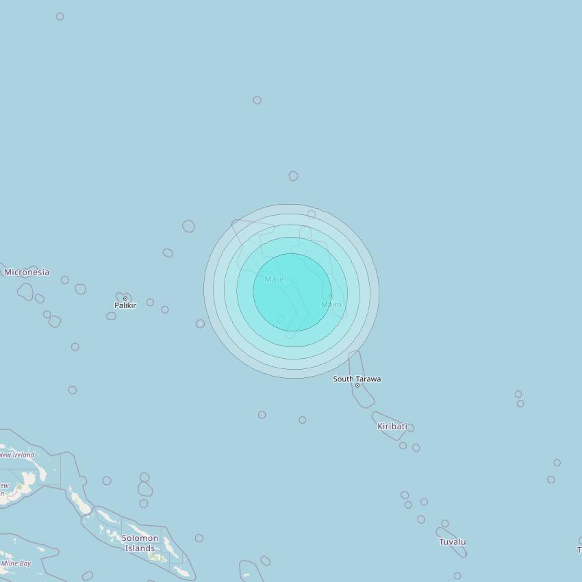 Inmarsat-4F1 at 178&deg; E downlink L-band F1S076 User Spot beam coverage map