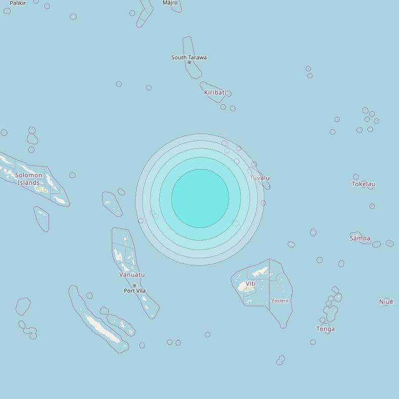 Inmarsat-4F1 at 178&deg; E downlink L-band F1S088 User Spot beam coverage map