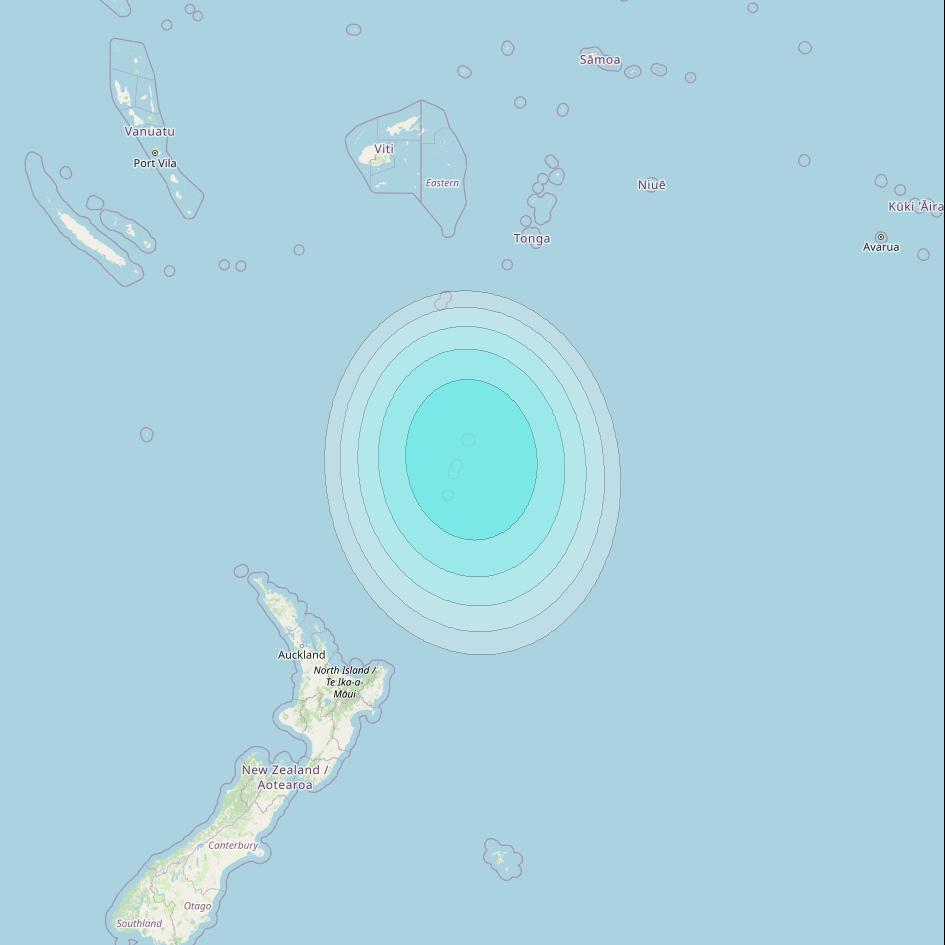 Inmarsat-4F1 at 178&deg; E downlink L-band F1S100 User Spot beam coverage map