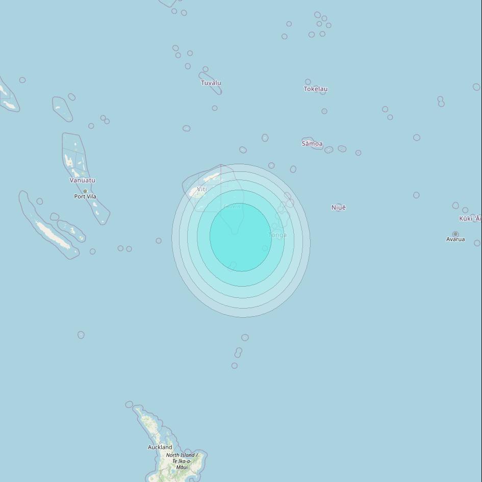 Inmarsat-4F1 at 178&deg; E downlink L-band F1S101 User Spot beam coverage map
