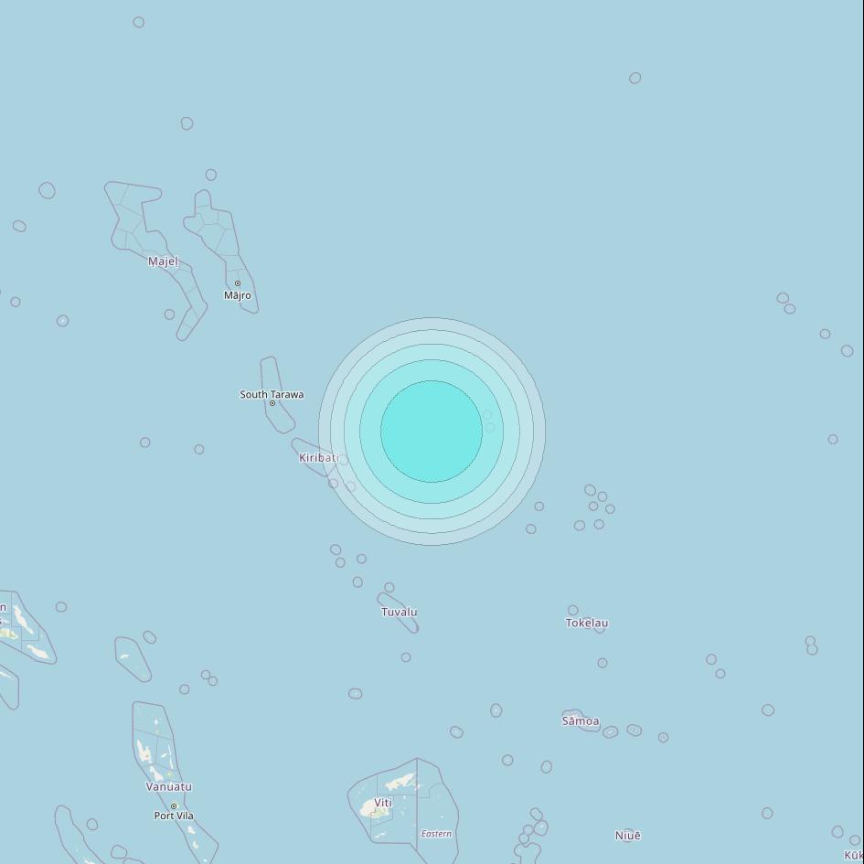 Inmarsat-4F1 at 178&deg; E downlink L-band F1S104 User Spot beam coverage map