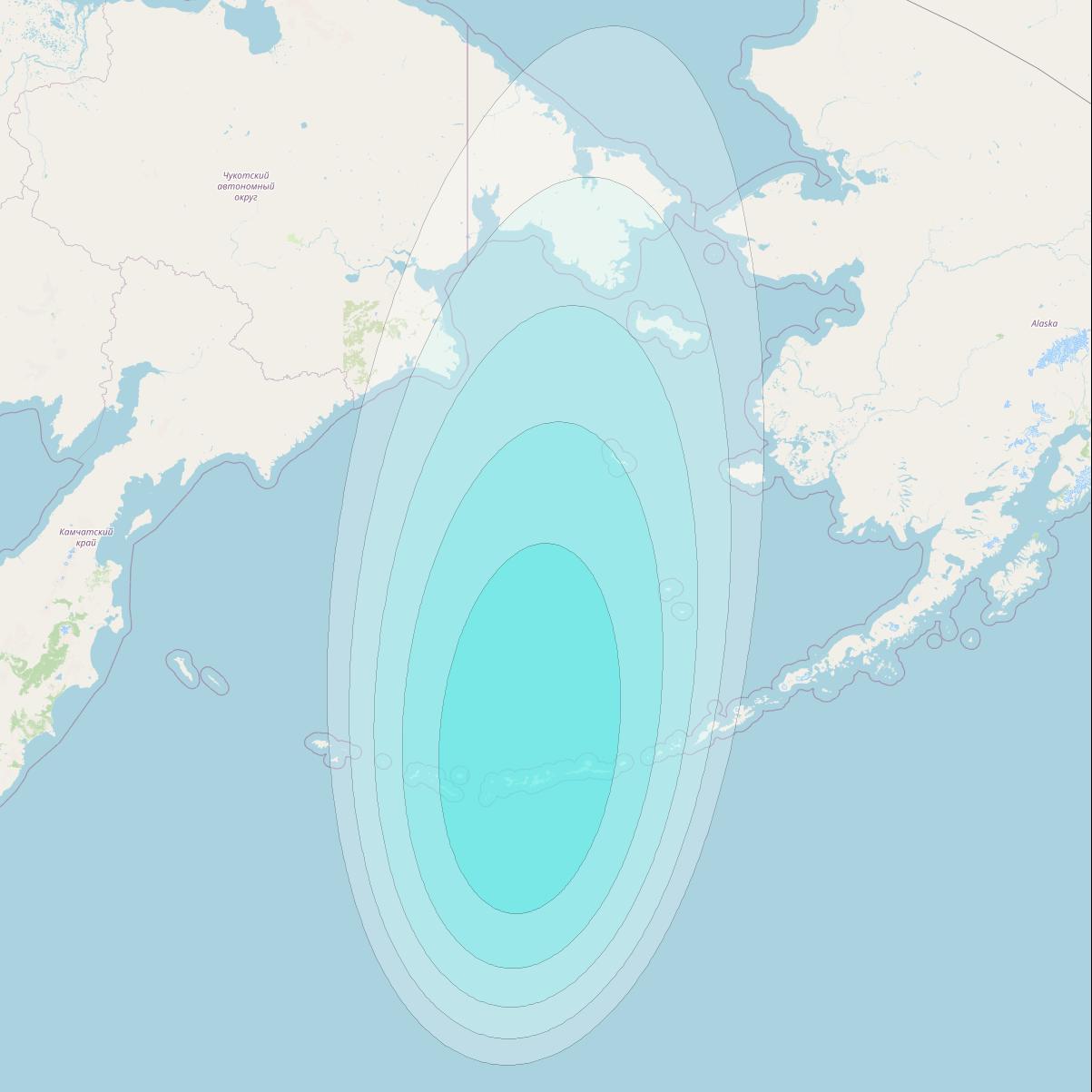 Inmarsat-4F1 at 178&deg; E downlink L-band F1S110 User Spot beam coverage map