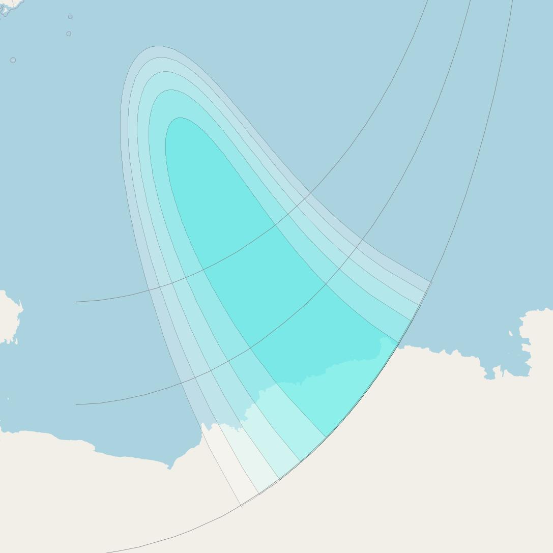 Inmarsat-4F1 at 178&deg; E downlink L-band F1S112 User Spot beam coverage map