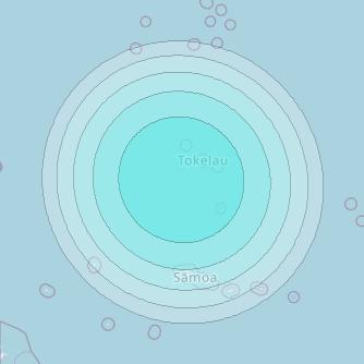 Inmarsat-4F1 at 178&deg; E downlink L-band F1S117 User Spot beam coverage map