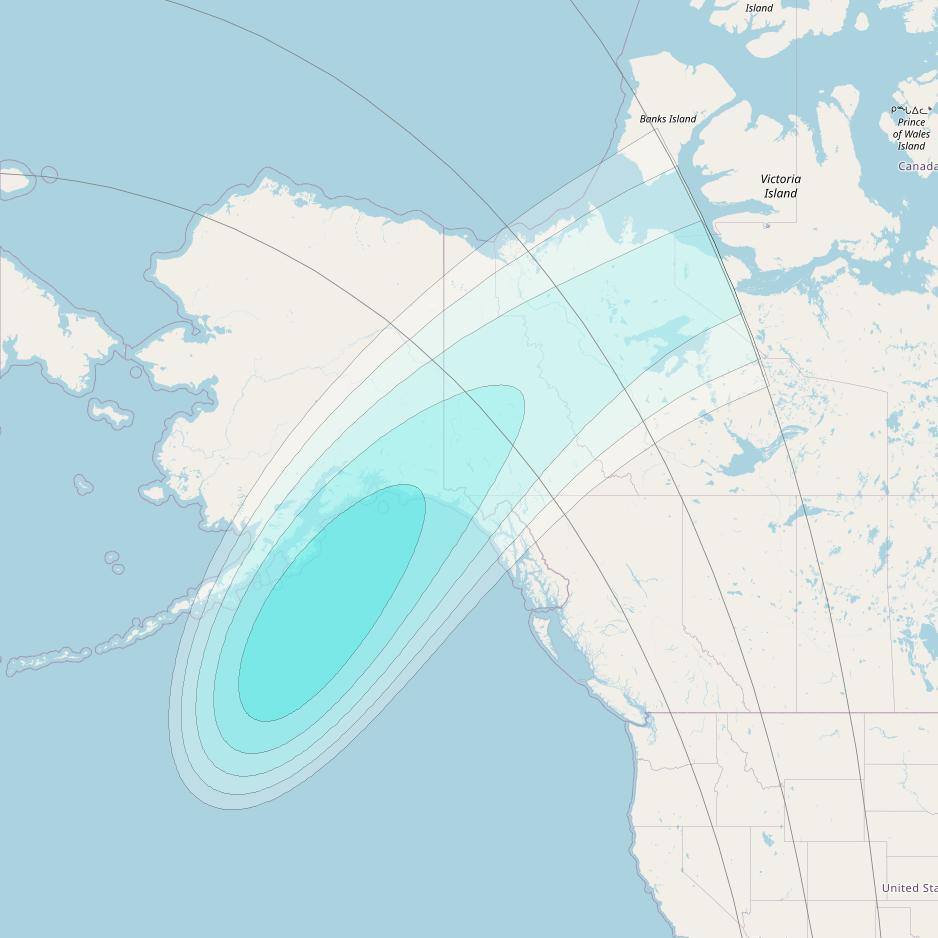 Inmarsat-4F1 at 178&deg; E downlink L-band F1S138 User Spot beam coverage map