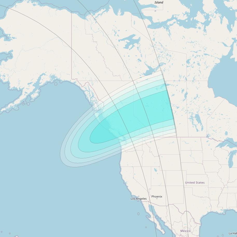 Inmarsat-4F1 at 178&deg; E downlink L-band F1S166 User Spot beam coverage map