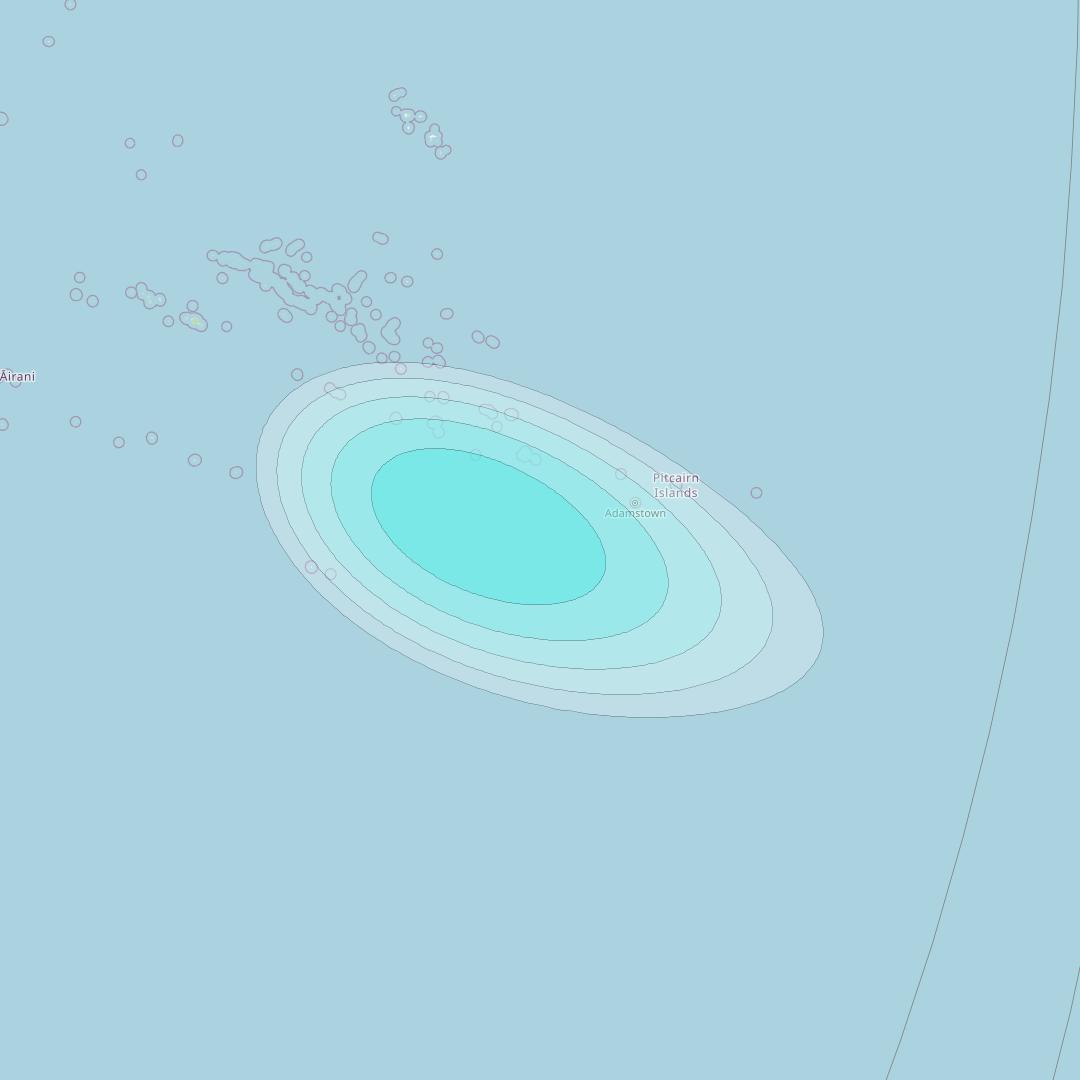 Inmarsat-4F1 at 178&deg; E downlink L-band F1S169 User Spot beam coverage map