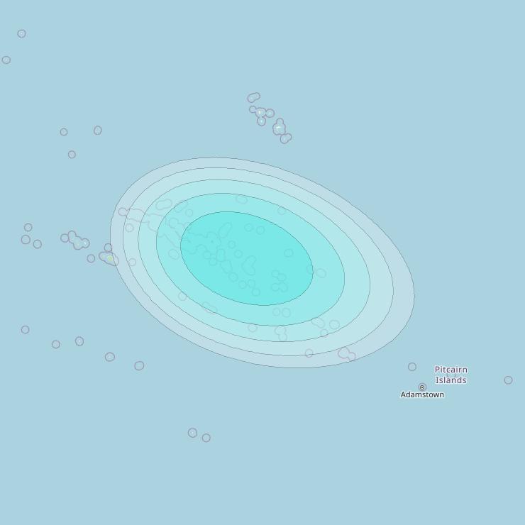 Inmarsat-4F1 at 178&deg; E downlink L-band F1S170 User Spot beam coverage map