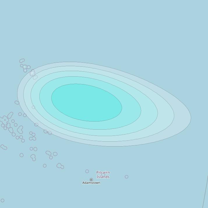 Inmarsat-4F1 at 178&deg; E downlink L-band F1S181 User Spot beam coverage map