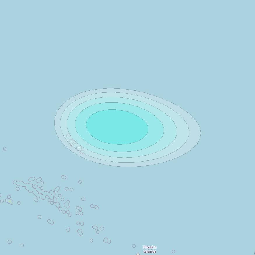 Inmarsat-4F1 at 178&deg; E downlink L-band F1S182 User Spot beam coverage map