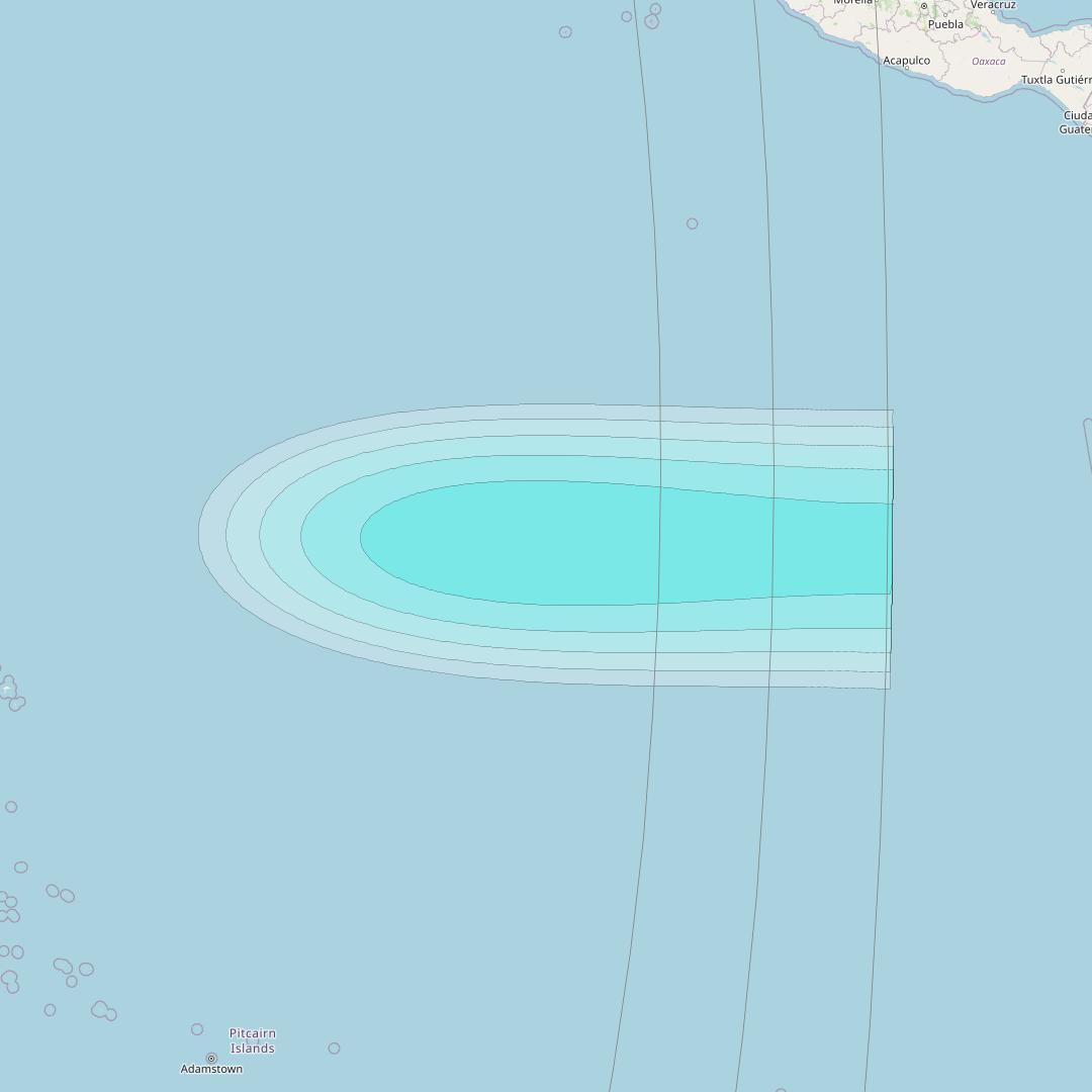 Inmarsat-4F1 at 178&deg; E downlink L-band F1S190 User Spot beam coverage map
