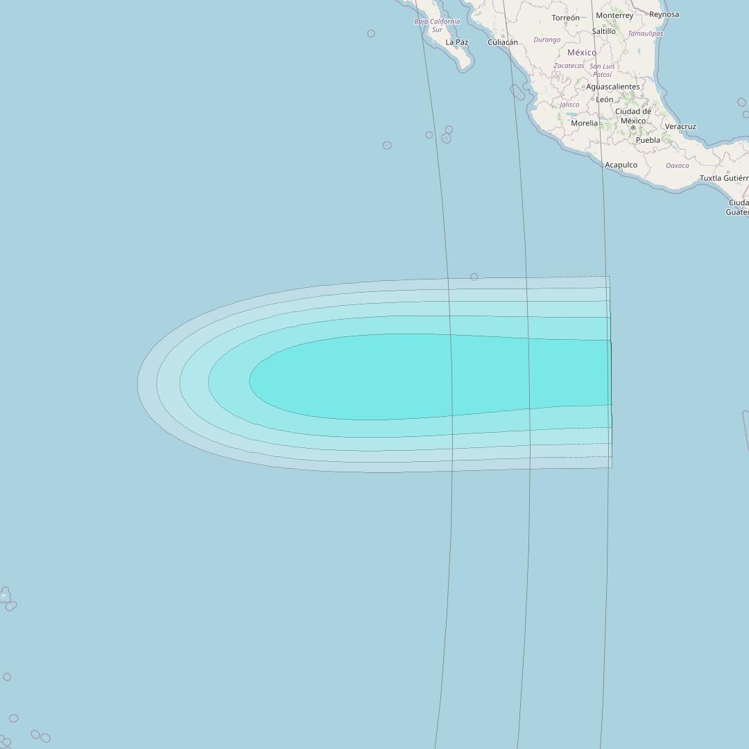 Inmarsat-4F1 at 178&deg; E downlink L-band F1S191 User Spot beam coverage map