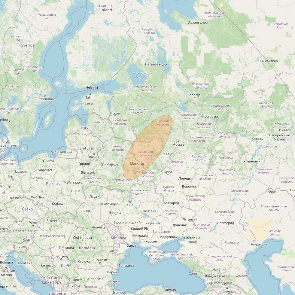 Eutelsat Konnect VHTS at 3&deg; E downlink Ka-band S036 User Spot beam coverage map