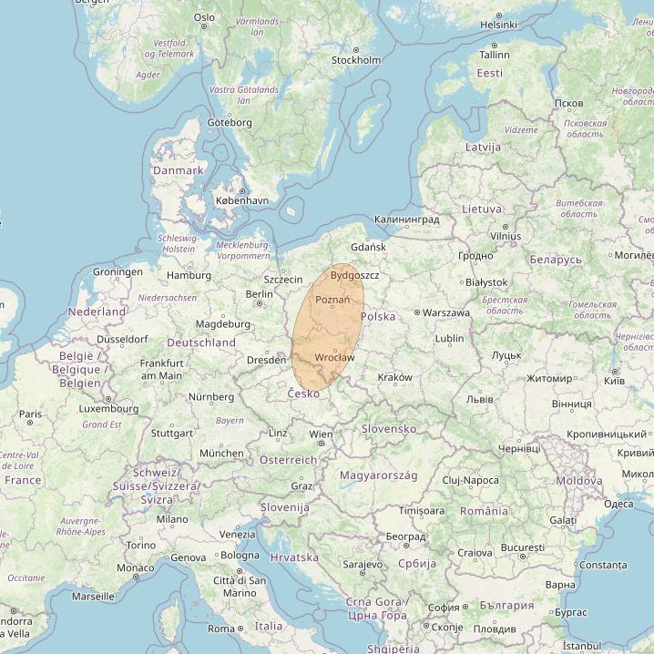 Eutelsat Konnect VHTS at 3&deg; E downlink Ka-band S047 User Spot beam coverage map