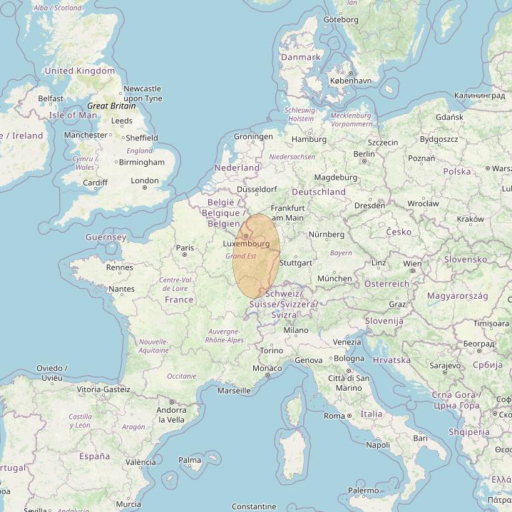 Eutelsat Konnect VHTS at 3&deg; E downlink Ka-band S056 User Spot beam coverage map