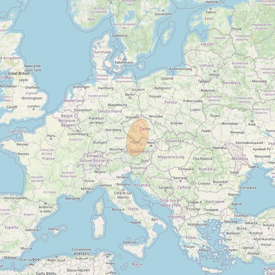 Eutelsat Konnect VHTS at 3&deg; E downlink Ka-band S059 User Spot beam coverage map