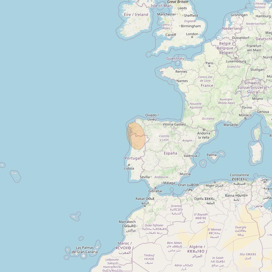 Eutelsat Konnect VHTS at 3&deg; E downlink Ka-band S103 User Spot beam coverage map