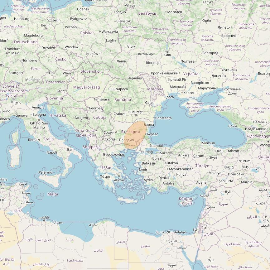 Eutelsat Konnect VHTS at 3&deg; E downlink Ka-band S118 Spot beam coverage map