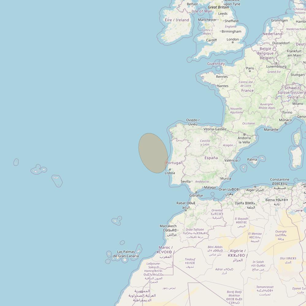 Eutelsat Konnect VHTS at 3&deg; E downlink Ka-band S121 Spot beam coverage map