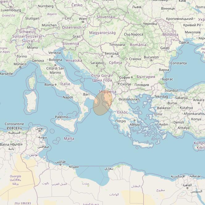 Eutelsat Konnect VHTS at 3&deg; E downlink Ka-band S135 Spot beam coverage map