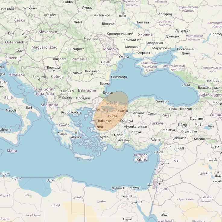 Eutelsat Konnect VHTS at 3&deg; E downlink Ka-band S139 Spot beam coverage map