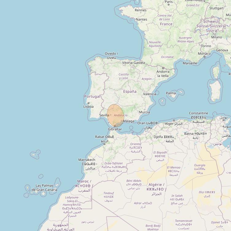 Eutelsat Konnect VHTS at 3&deg; E downlink Ka-band S147 Spot beam coverage map