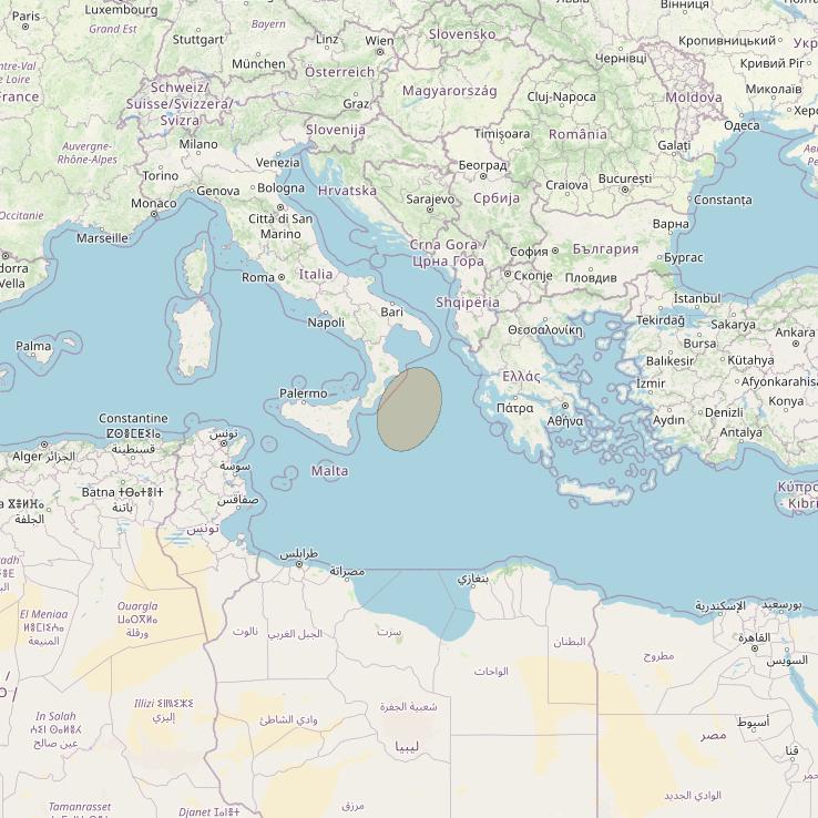 Eutelsat Konnect VHTS at 3&deg; E downlink Ka-band S158 Spot beam coverage map