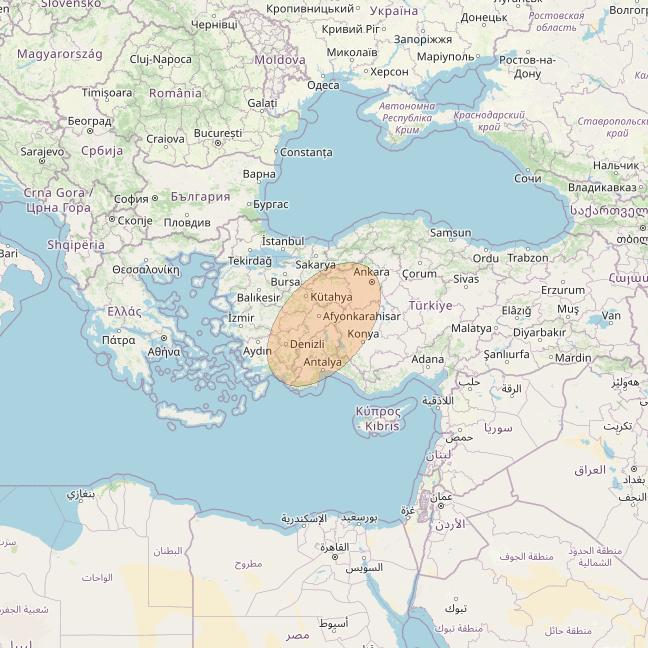 Eutelsat Konnect VHTS at 3&deg; E downlink Ka-band S163 Spot beam coverage map