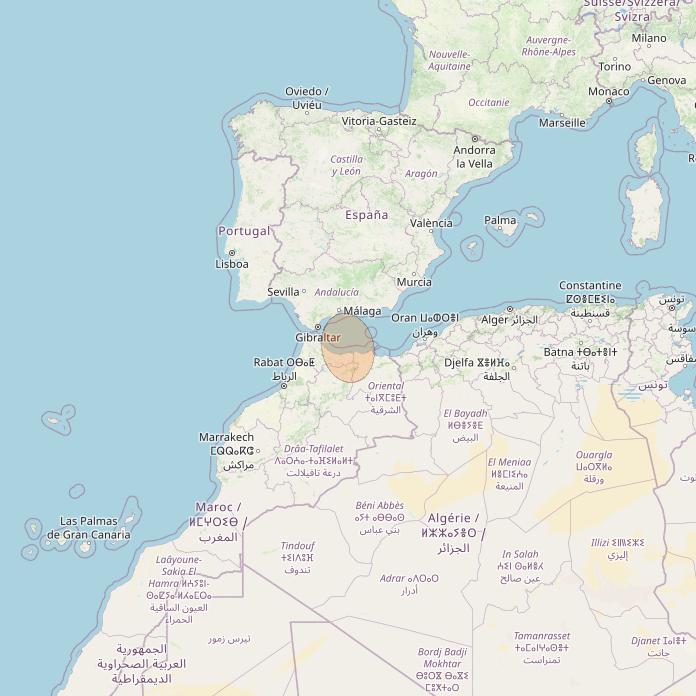 Eutelsat Konnect VHTS at 3&deg; E downlink Ka-band S171 Gateway beam coverage map