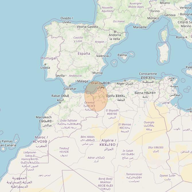 Eutelsat Konnect VHTS at 3&deg; E downlink Ka-band S172 User Spot beam coverage map