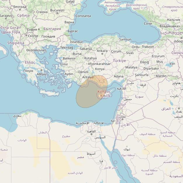Eutelsat Konnect VHTS at 3&deg; E downlink Ka-band S182 User Spot beam coverage map