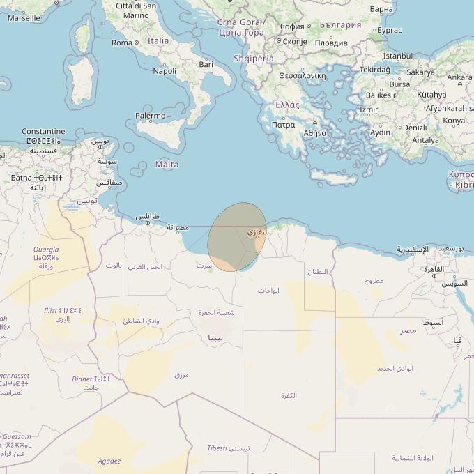 Eutelsat Konnect VHTS at 3&deg; E downlink Ka-band S196 User Spot beam coverage map