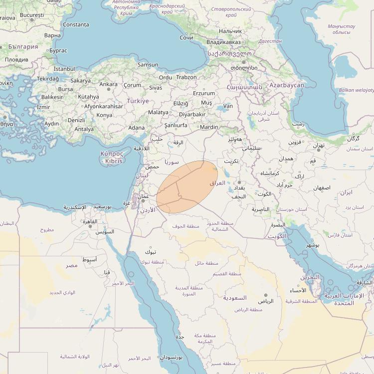 Eutelsat Konnect VHTS at 3&deg; E downlink Ka-band S202 User Spot beam coverage map
