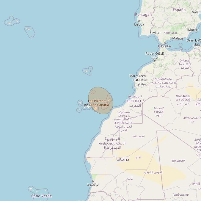 Eutelsat Konnect VHTS at 3&deg; E downlink Ka-band S215 User Spot beam coverage map
