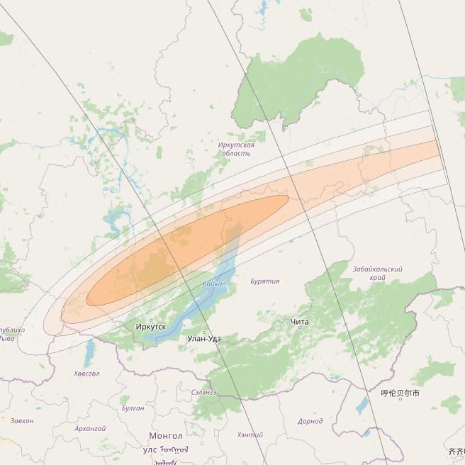 Yamal 601 at 49° E downlink Ka-band Spot31 Pol B MG-2 beam coverage map