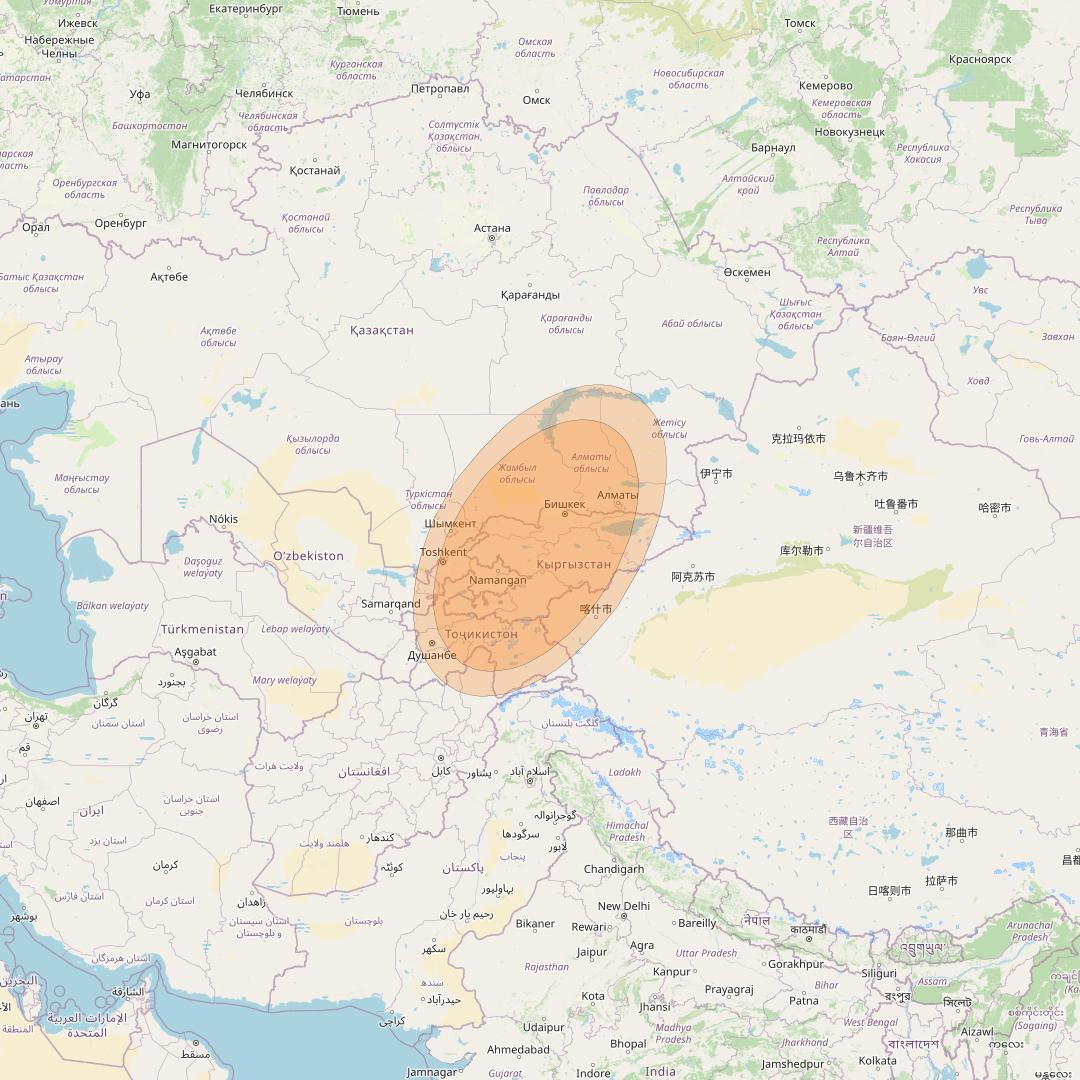 Turksat 4B at 50° E downlink Ka-band S10 User Spot beam coverage map