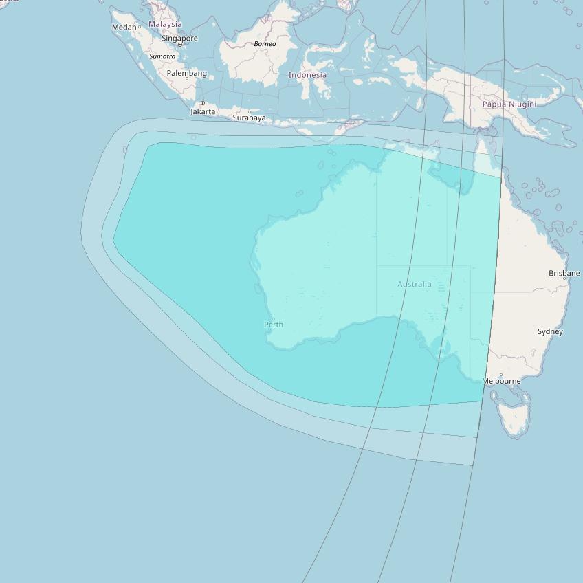 Inmarsat-4F2 at 64° E downlink L-band R001 Regional Spot beam coverage map