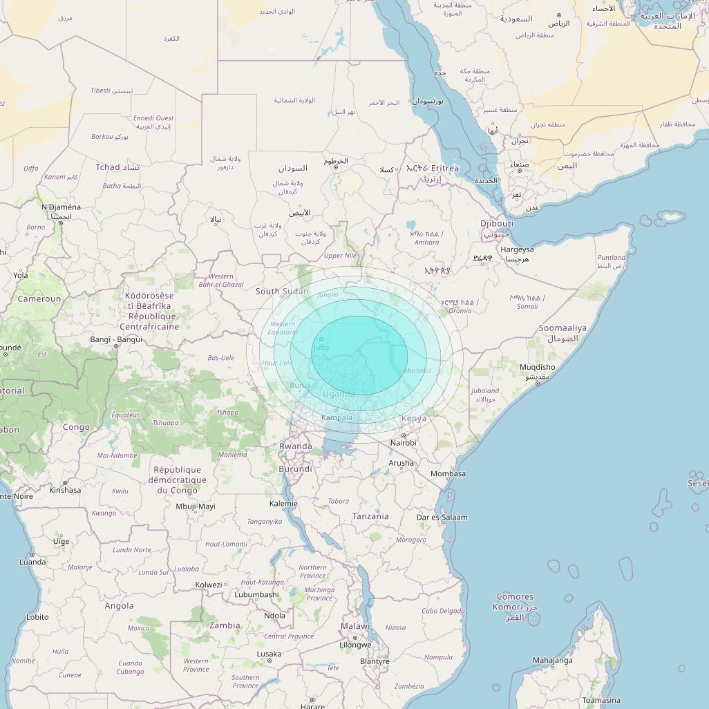 Inmarsat-4F2 at 64° E downlink L-band S035 User Spot beam coverage map