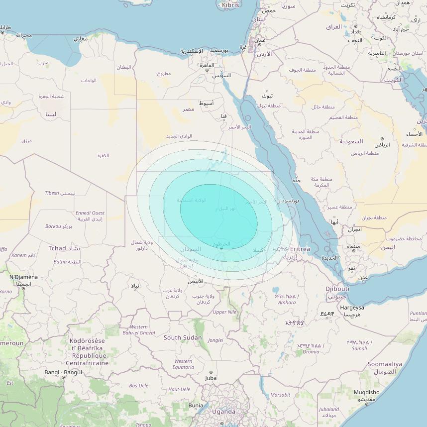 Inmarsat-4F2 at 64° E downlink L-band S037 User Spot beam coverage map