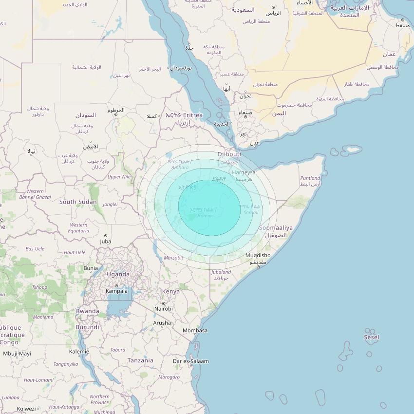 Inmarsat-4F2 at 64° E downlink L-band S048 User Spot beam coverage map