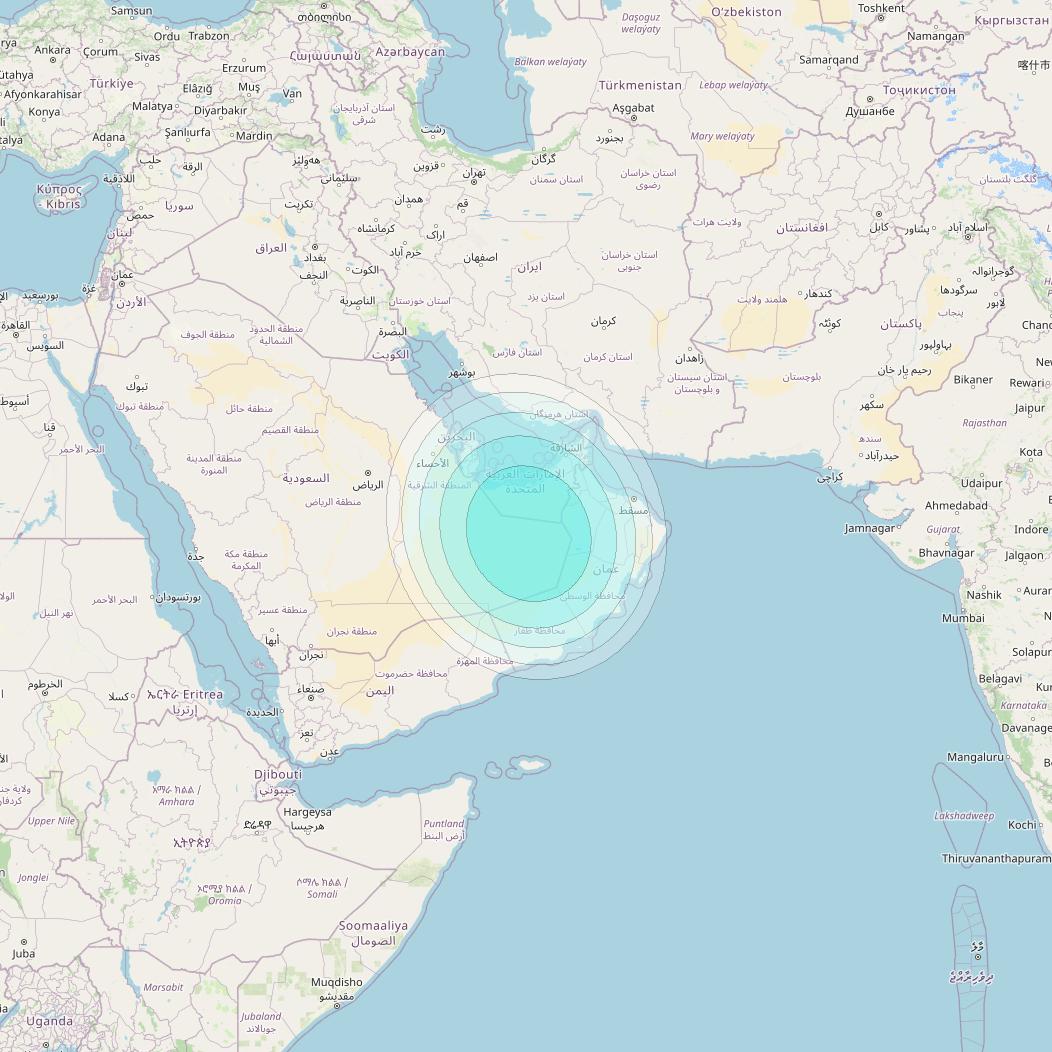 Inmarsat-4F2 at 64° E downlink L-band S078 User Spot beam coverage map