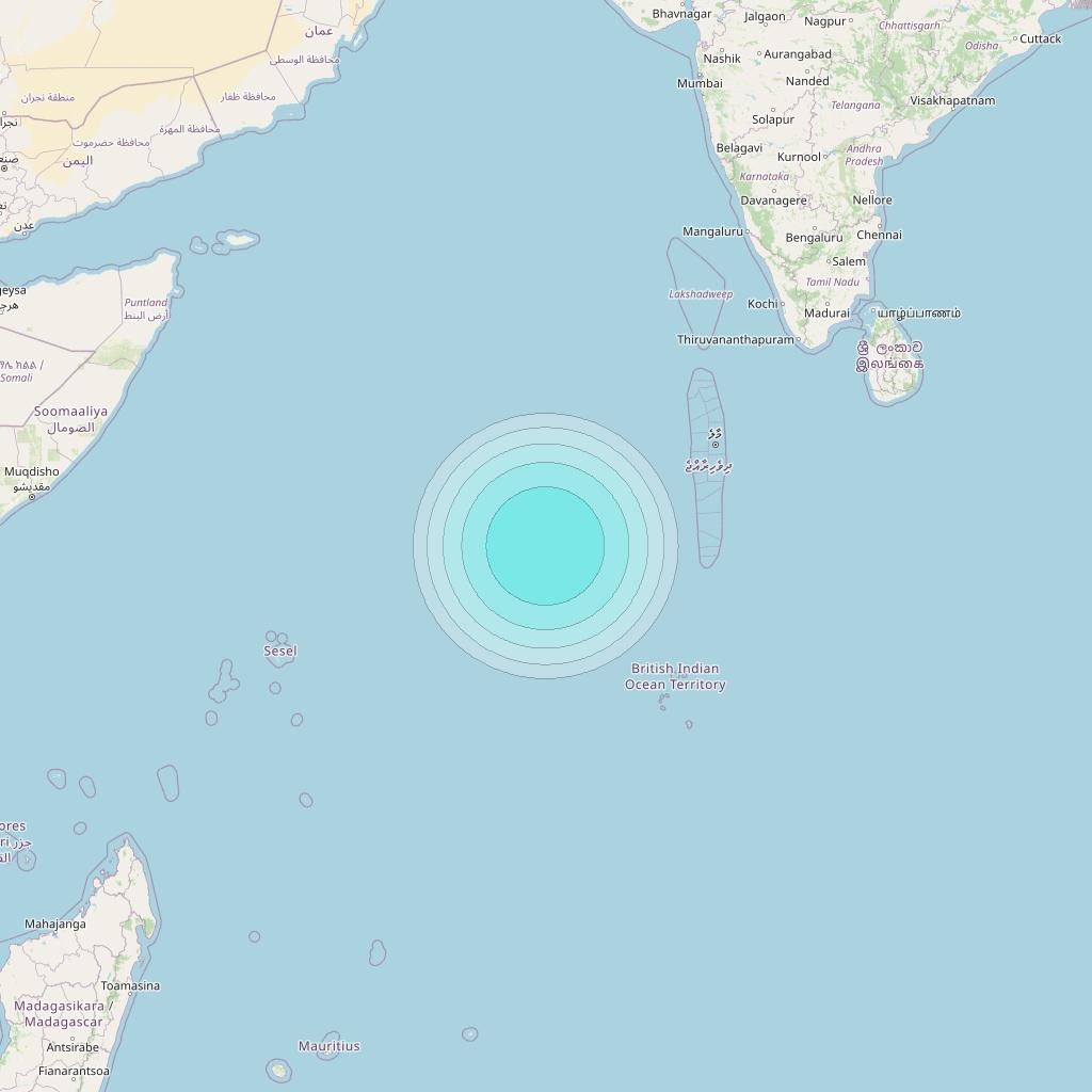 Inmarsat-4F2 at 64° E downlink L-band S104 User Spot beam coverage map
