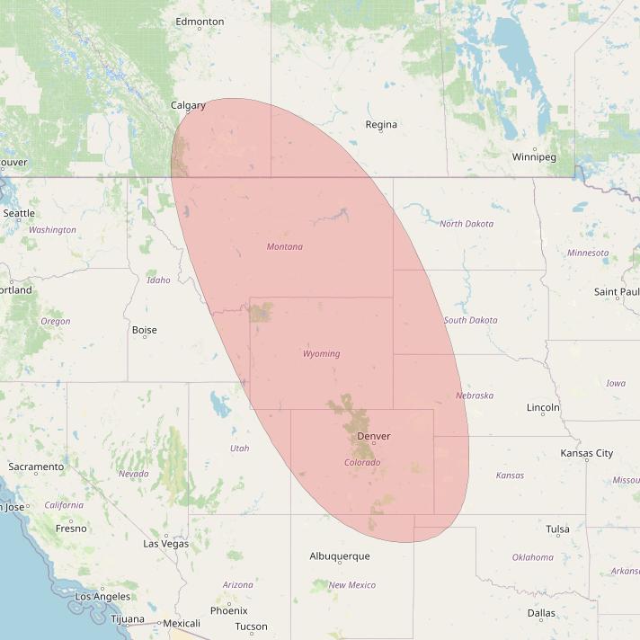 Nuview Alpha at 83&deg; W downlink Ku-band WKU02 User Spot beam coverage map
