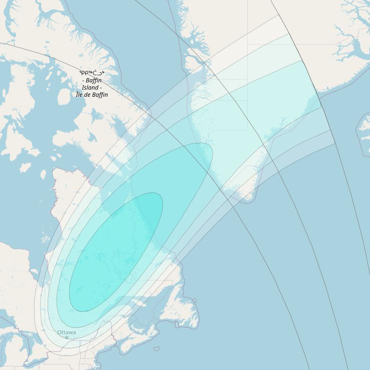 Inmarsat-4F3 at 98° W downlink L-band S138 User Spot beam coverage map